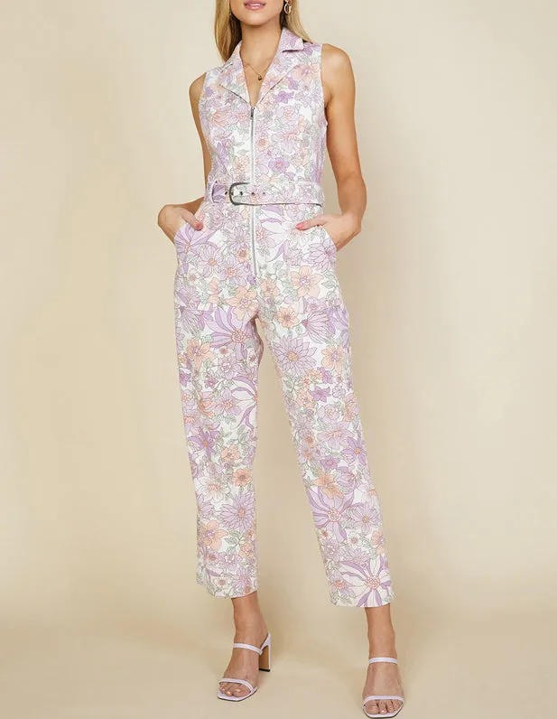 Floral Zip-Up Jumpsuit